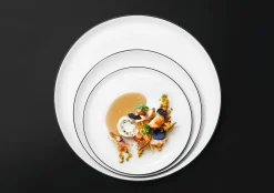 Flacher Teller Lido Black Line